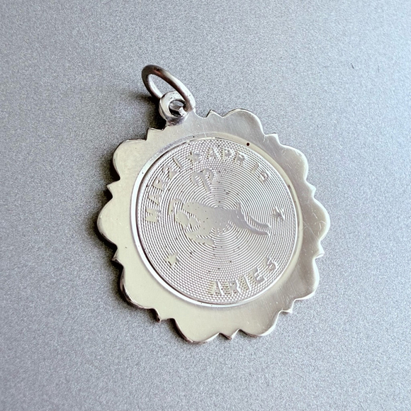 Sterling Silver 925 Aries Ram Zodiac Horoscope Charm Pendant - Picture 4 of 5